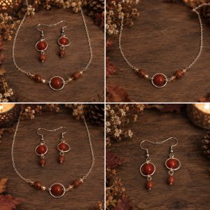 Fall Inspired Necklace and Earrings Set